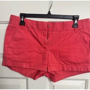 J Crew, Chino, women’s shorts, coral, size 4